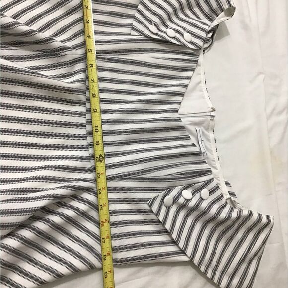 by egreis Stripe Short Sleeve Flare Top Size XXL - Picture 8 of 12